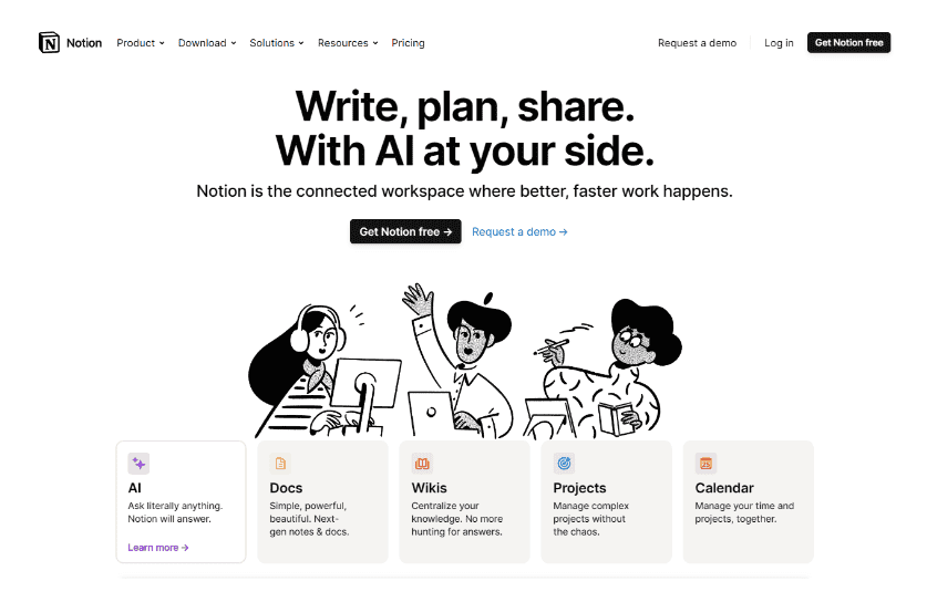 Notion: Write, plan, share. With AI at your side.